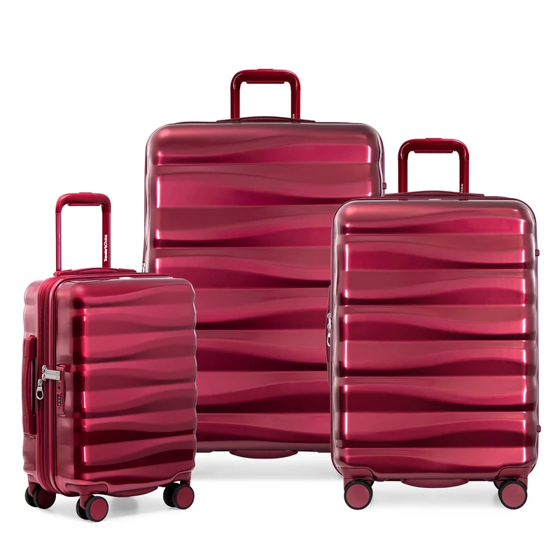 Traveler's Choice Edinburgh II Hardside Spinner Luggage, TSA Lock, Red, 25" Medium, Traveler's Choice Edinburgh II Hardside Spinner Luggage with TSA Lock
