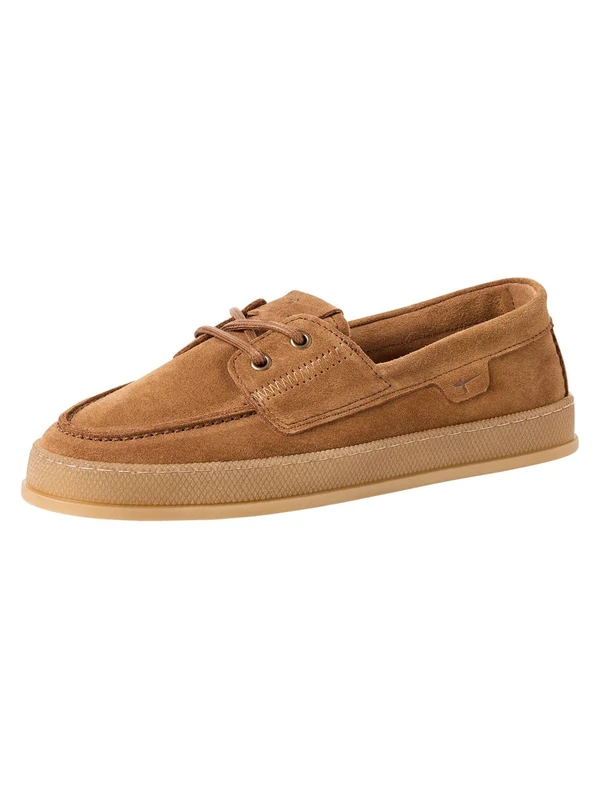 Tamaris Women Moccasin flat Leather brown 5 UK - Image 1