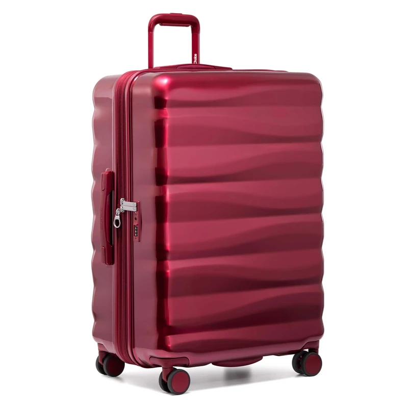 Traveler's Choice Edinburgh II Hardside Spinner Luggage with TSA Lock, Red/Excursion, Plain (Getaway Solids), 29" Large, Traveler's Choice Edinburgh II Hard Shell Trolley with TSA Lock - Image 1