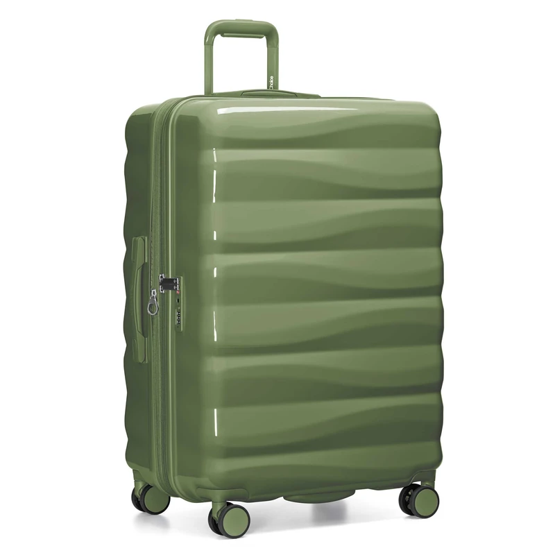 Traveler's Choice Edinburgh II Hardside Spinner Luggage with TSA Lock, Green, 29" Large, Traveler's Choice Edinburgh II Hard Shell Trolley with TSA Lock