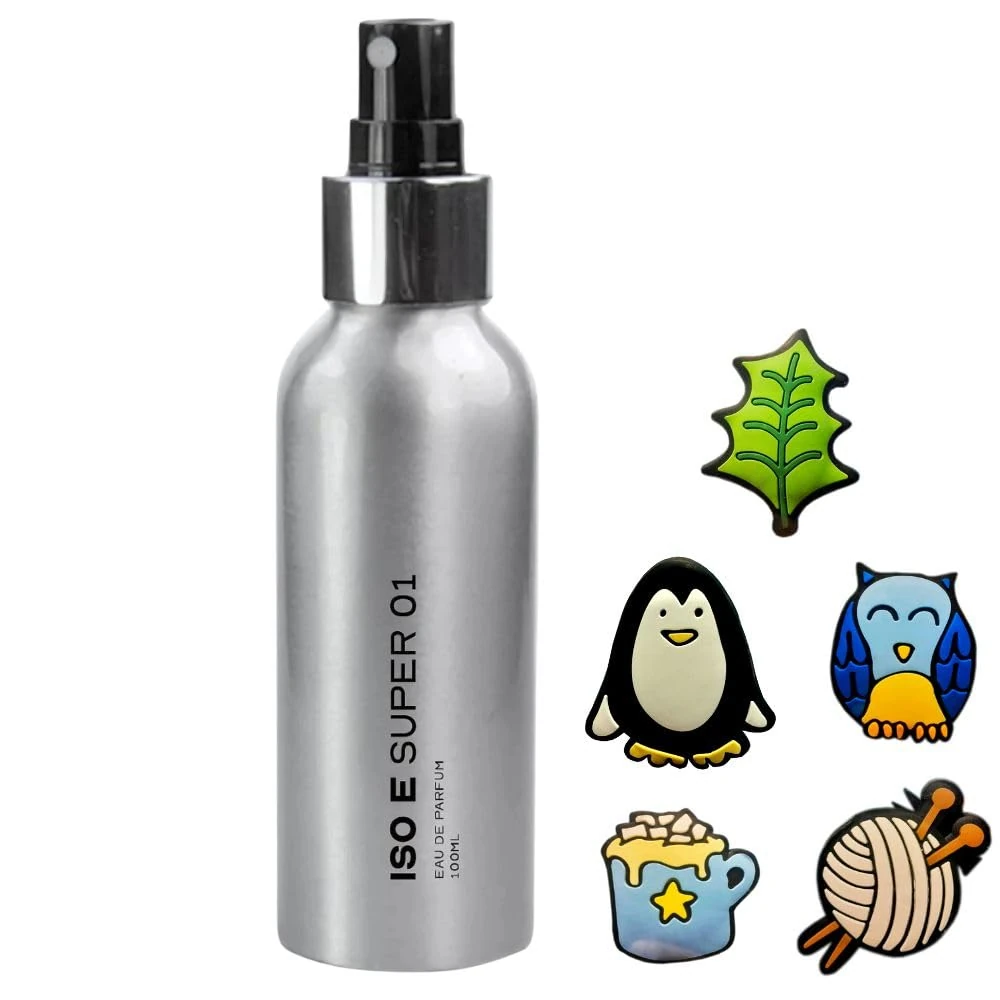 ISO E Super Molecule 01 Eau de Parfum 100ml with Car Random Air Freshener– Long-Lasting Perfume Fragrance for Men & Women | Niche Scent Spray | Aftershave Style Cologne Mens EDP