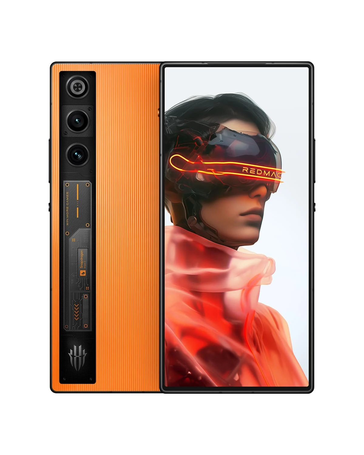 REDMAGIC 10 Air 120Hz Gaming Phone, 5G Android Smartphone, 12GB RAM+256GB ROM, Snapdragon 8 Gen 3, 6.8" AMOLED Full Screen, FHD+, 50MP Camera, Dual-Sim, Unlocked Mobile Phone Orange