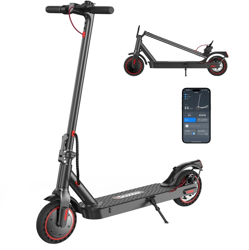 iScooter Electric Scooter, 8.5-10" Tires 20-50KM Range 350-500W Motor Fast Electric Scooter for Adults with Cruise Control,Multiple Speed Modes, Multiple Brakes,Foldable Portable E-Scooter