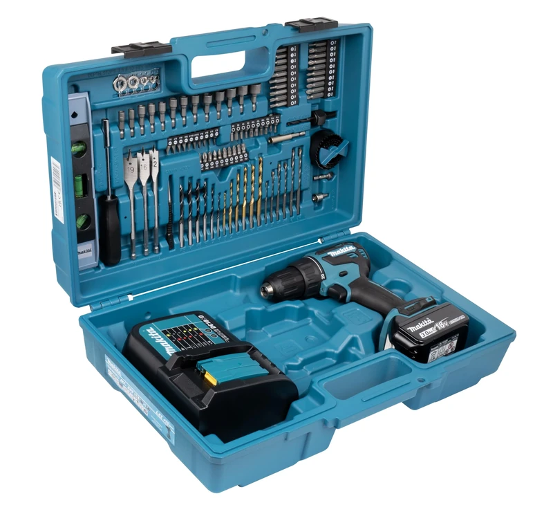 Makita DHP490SFX2 18V Li-ion LXT Brushless Combi Drill Complete with 1 x 3.0 Ah Battery, Charger and Accessory Set Supplied in a Makpac Case