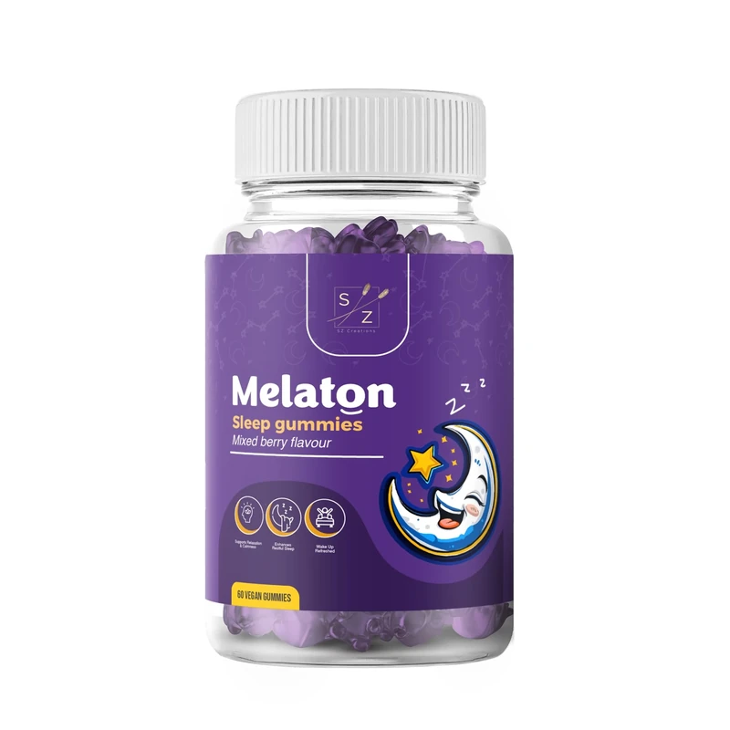 Melatonin Gummies Alternative x60 | Melatonin Gummies Precursor Sleep Aid | DeepSleep Formula Valerian Root, 5-HTP, Magnesium Glycinate, L-Theanine, Dark Fruit | Potent Melatonin Gummy Alternative