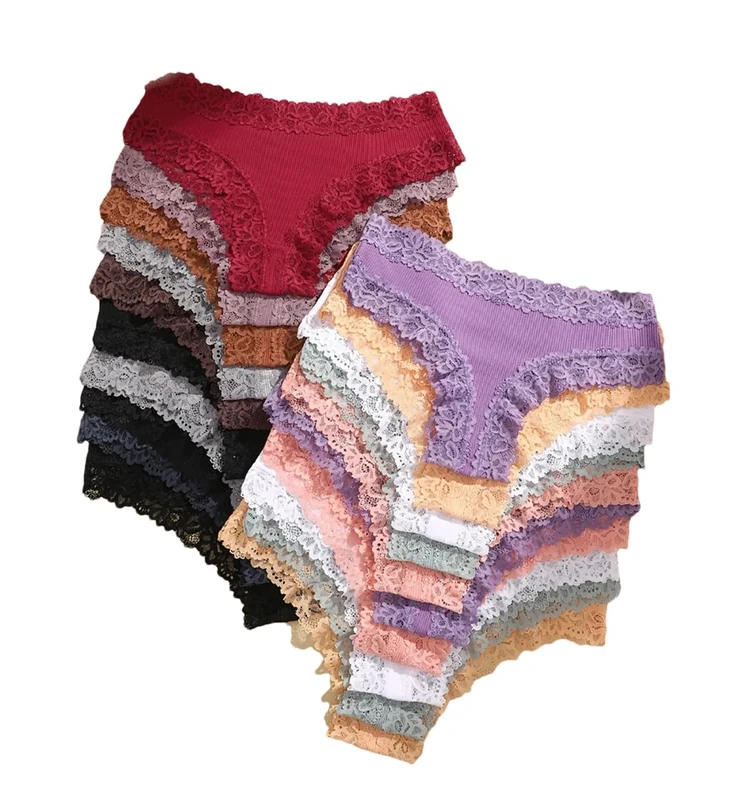 20Pcs Women Cotton Panties Seamless Lace Thongs Low Rise Female Underwear Sexy Lingerie Intimates Panties - Image 1