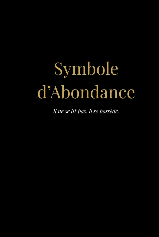 Symbole d'abondance: Il ne se lit pas, il se possède. Concept minimaliste et provocateur. Idée cadeau pour millionnaire, collectionneur ou artiste. Humour noir, luxe, absurdité - Image 1