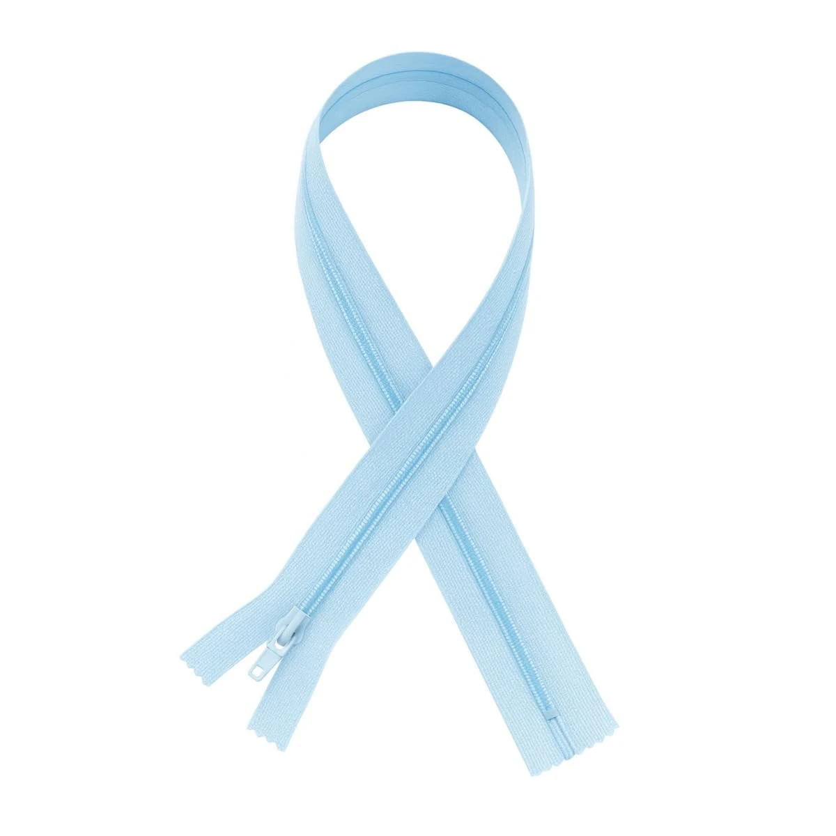 Baby Blue 6" (15.2cm) Closed‑End Nylon Coil Zipper, Size #3 – Lightweight Sewing & Craft Zip – Giddy Square