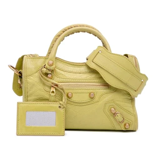 Balenciaga Pre-Loved Mini Lambskin Motocross City Giant 21 Satchel