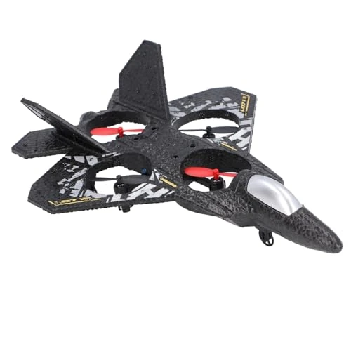 RiToEasysports Remote Control Aircraft Plane,Foam F22 Fighter Fixed Wing RC Airplane Glider for Adults & Kids (Grey)