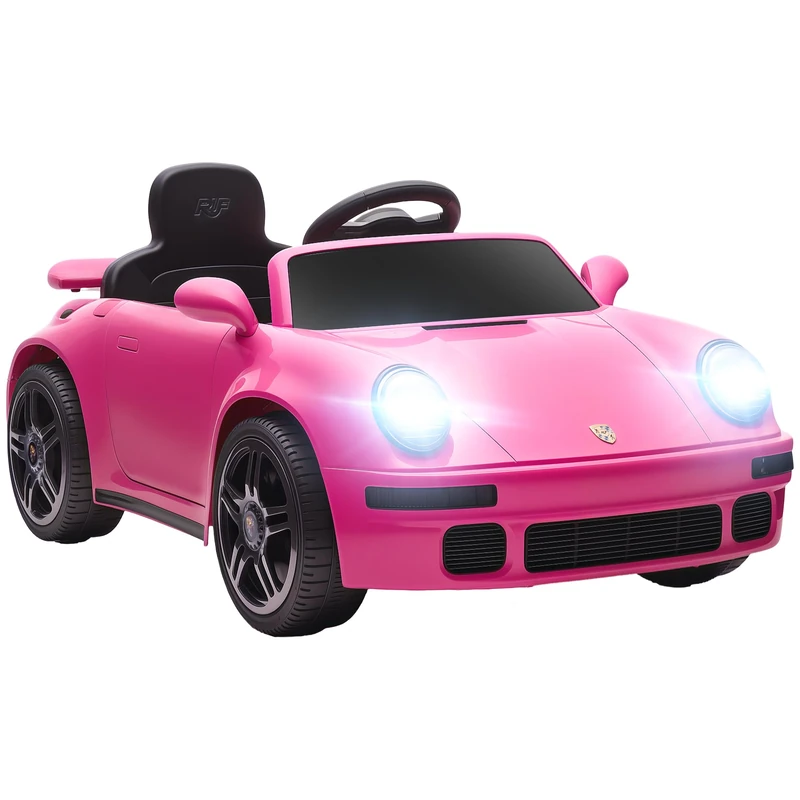 AIYAPLAY Licensed RUF CTR 2017-Yellowbird Electric Car for Kids, Ride On Car 12V Battery Powered Kids Electric Vehicle with Remote Control, Soft Start, MP3 Player, LED Lights, Horn, Pink