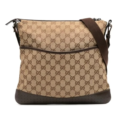 Gucci Pre-Loved GG Canvas Crossbody Bag