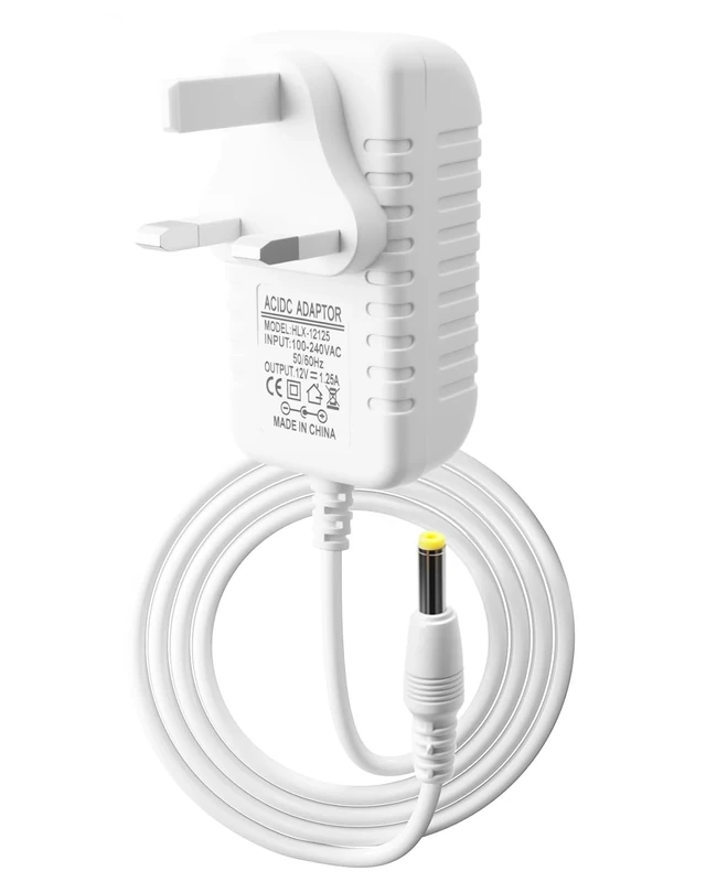 15W Power Supply Charger for Echo Dot 3rd 4th 5th Gen 1.5M 12V 1.25A Power Cable Replacement for Kids Edition Show 5 1st 2nd Gen Echo Dot with Clock Dot Spot Pop Fire TV Charging Cord 4.0 * 1.7mm