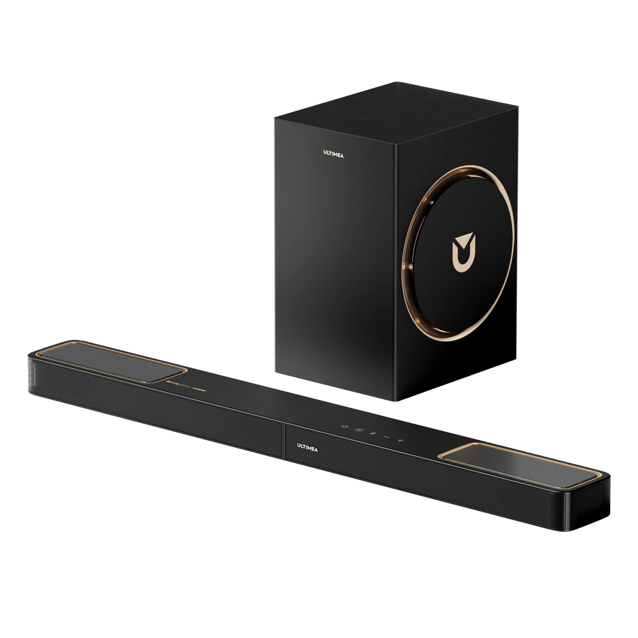 ULTIMEA 3.1.2ch Sound Bar with Dolby Atmos, Surround Sound System for TV with 6.5" Subwoofer, Sound Bar for Smart TV, Soundbar with Subwoofer for Home Theater, HDMI eARC, BT 5.4, Skywave F30 Boom