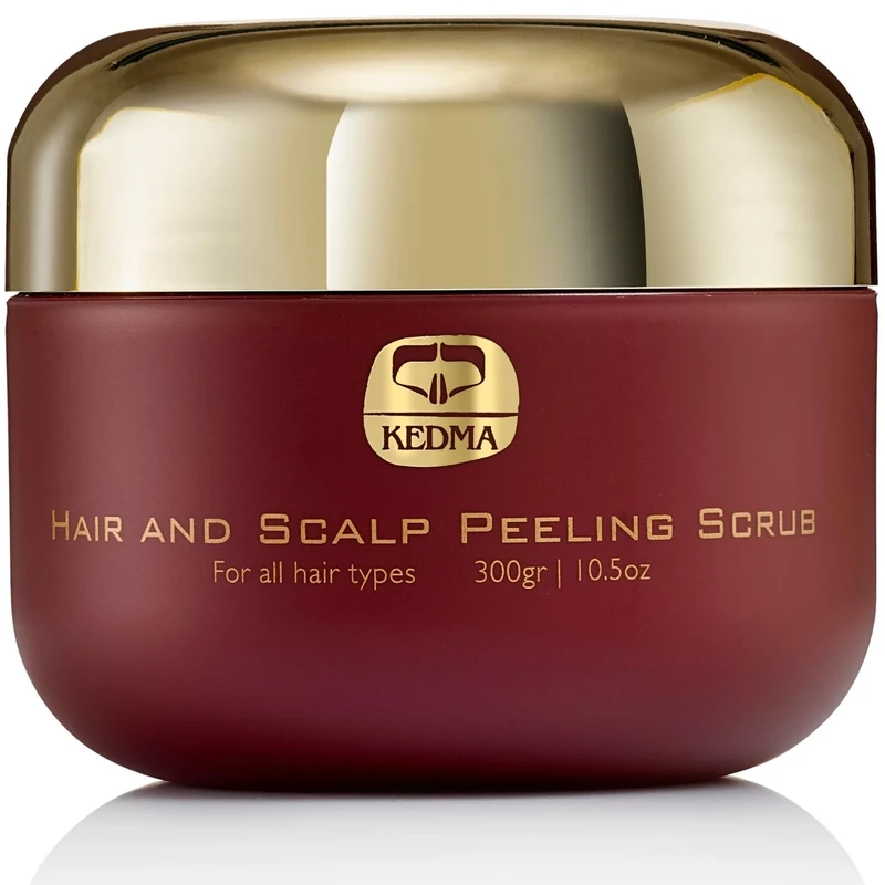 Kedma - Exfoliating Hair and Scalp Scrub - For Damaged Hair and Dry Scalp - Purifying, Nourishing, and Revitalizing - With Dead Sea Salts - 300g