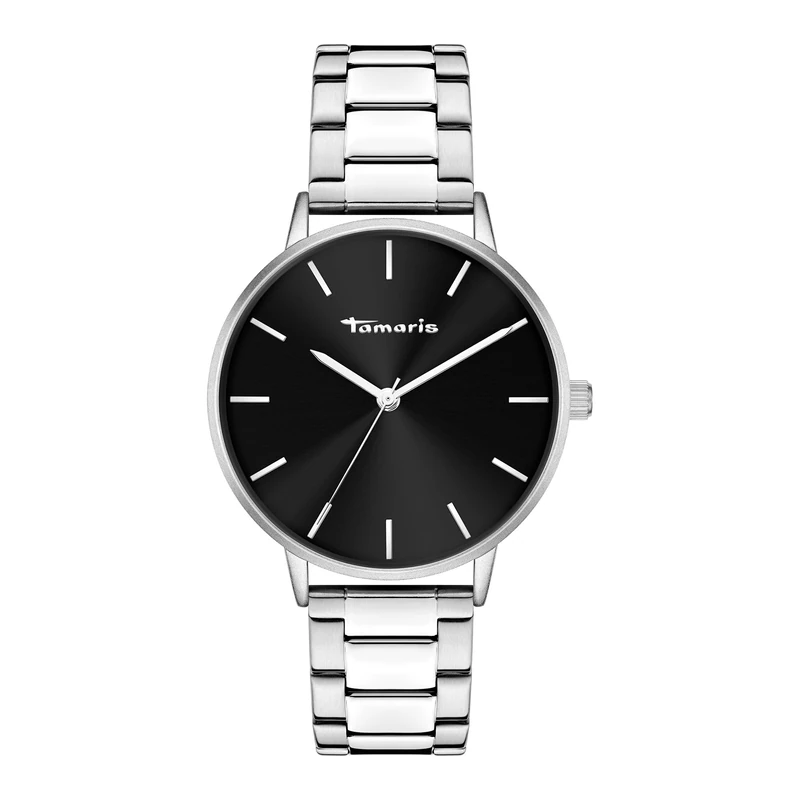 Tamaris Ladies Watch - Simple, Round 36 mm Wristwatch - Watch with Stainless Steel Strap in Silver, Gold, Rose Gold, Black, Blue, Green, Purple and More, Water Resistant