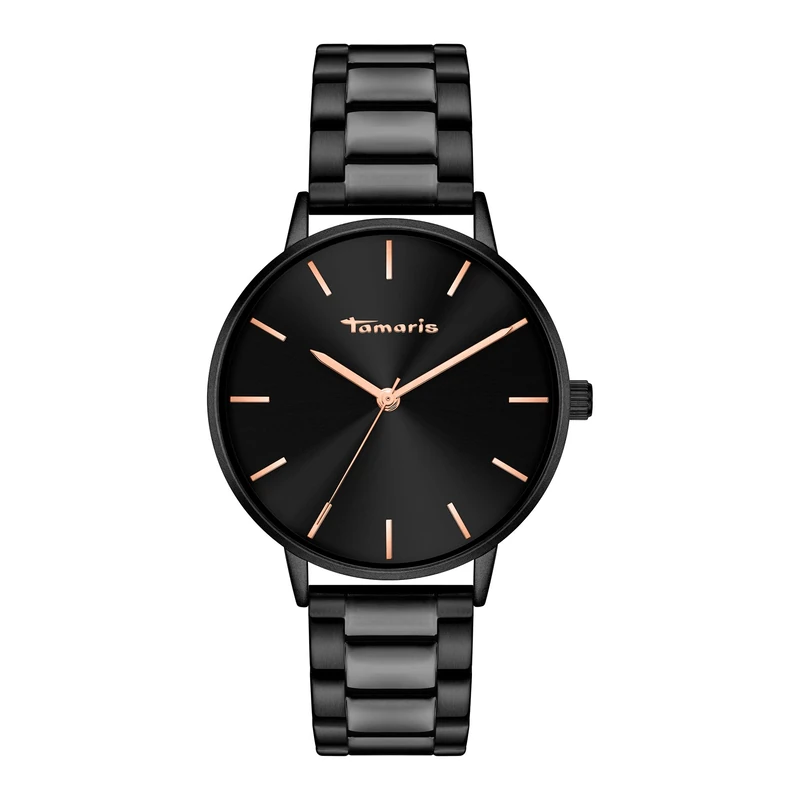Tamaris Ladies Watch - Simple, Round 36 mm Wristwatch - Watch with Stainless Steel Strap in Silver, Gold, Rose Gold, Black, Blue, Green, Purple and More, Water Resistant