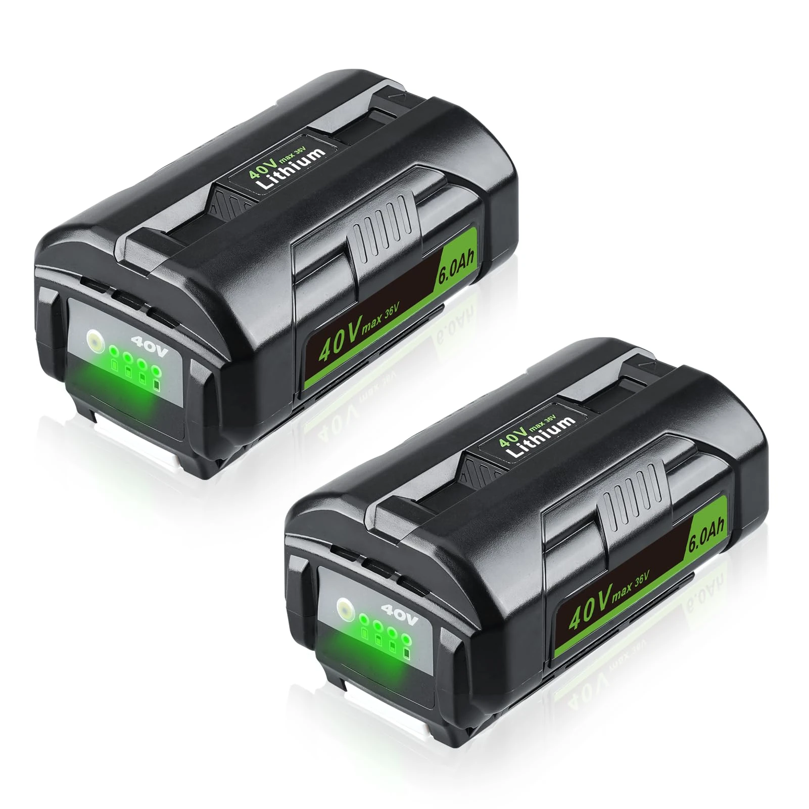 ZEERISA 40V 6.0Ah OP4040 Lithium Battery Replacement for Ryobi 40V Battery OP4050A OP4026 OP40201 OP40261 OP4030 OP4050 OP40601 Compatible with Ryobi 40 Volt Cordless Power Tools Lawn Mower 2 Pack