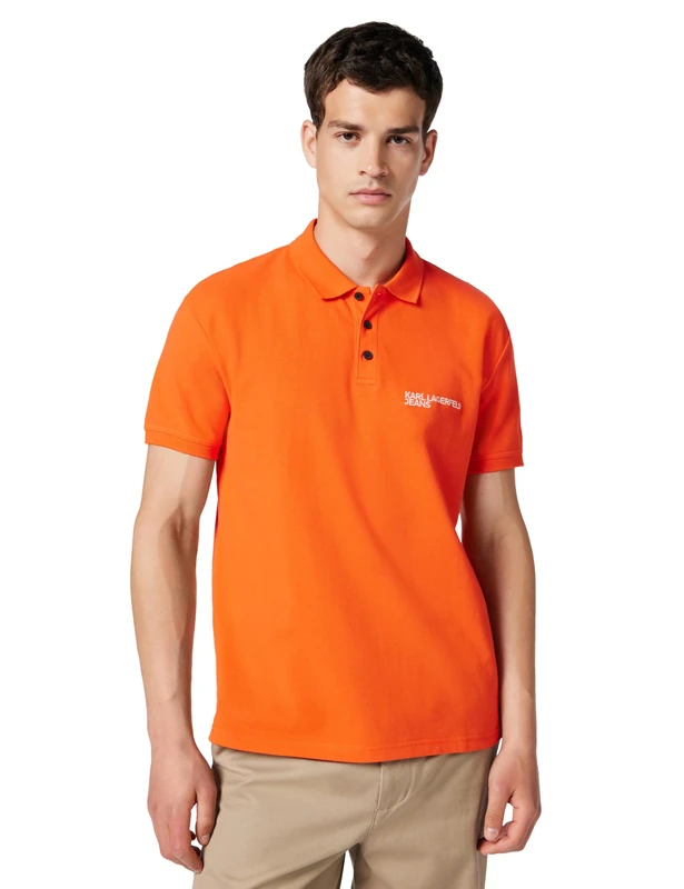 KARL LAGERFELD JEANS Men Regular Pique Polo Grenadine M