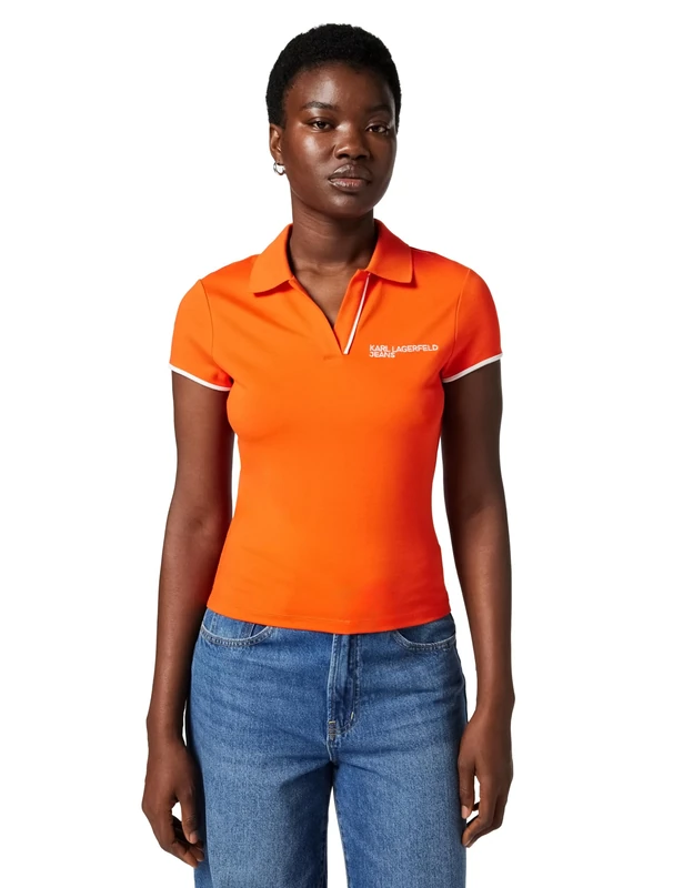 KARL LAGERFELD JEANS Women Slim Polo Grenadine S