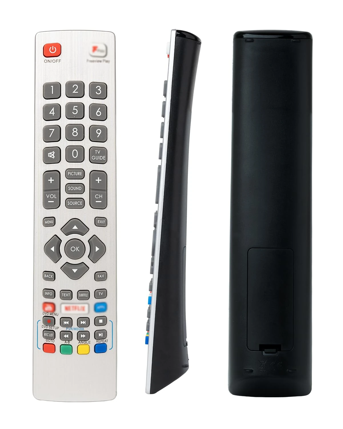 Replacement Remote Control for Sharp TV with 4 Hot Button, Universal TV Remote Smart Remote Controls for Sharp Aquos Smart TV with F-Play Netflix Youtube Freeview buttons No Setup Required