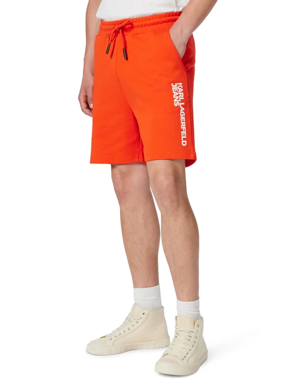 KARL LAGERFELD JEANS Men Text Logo Sweatshort Grenadine XS