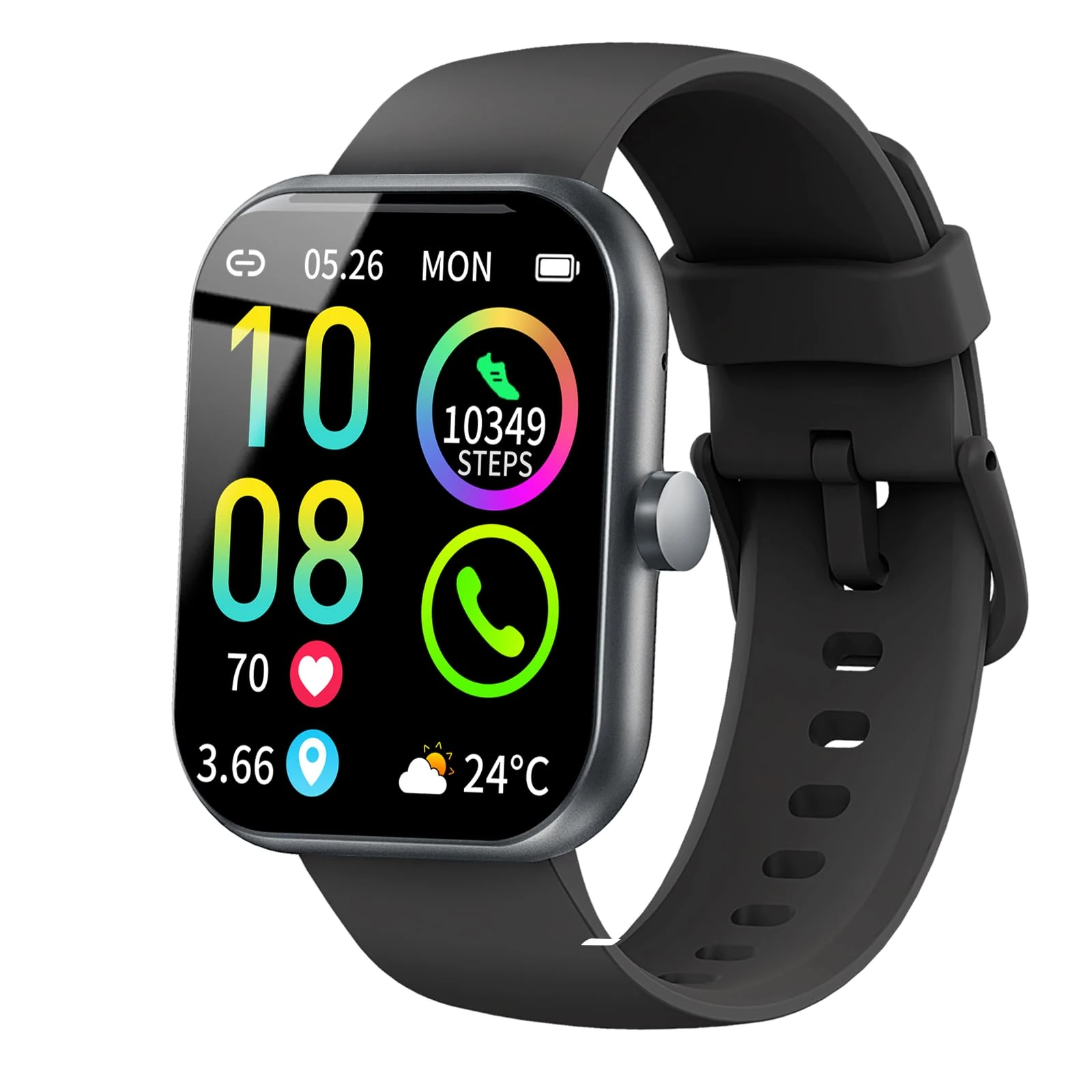 Jugeman Smart Watches for Women Men, HD Smartwatch, Heart Rate/Sleep Monitor