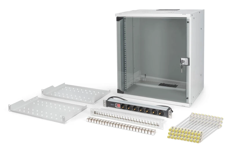 DIGITUS SOHO PRO 12U Network Kit - 19 inch Cabinet Set - Image 1