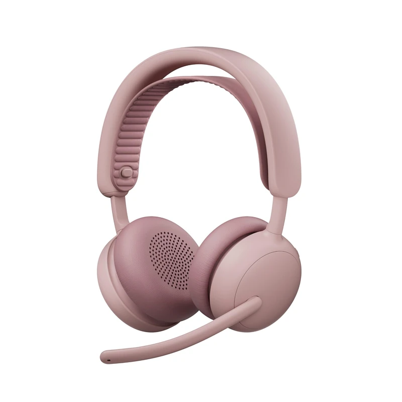 Logitech Zone Wireless 2 ES - Noise-Canceling Wireless Headset with Adaptive Hybrid ANC, Bluetooth, Rose