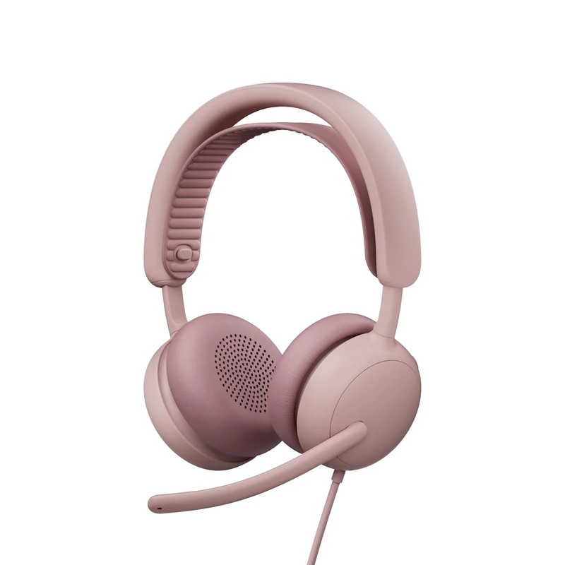 Logitech Zone Wireless 2 ES for Business - Noise-Cancelling Wireless Headset with Adaptive Hybrid ANC, Bluetooth, USB-C & USB-A, Microsoft Teams Certified - Rose