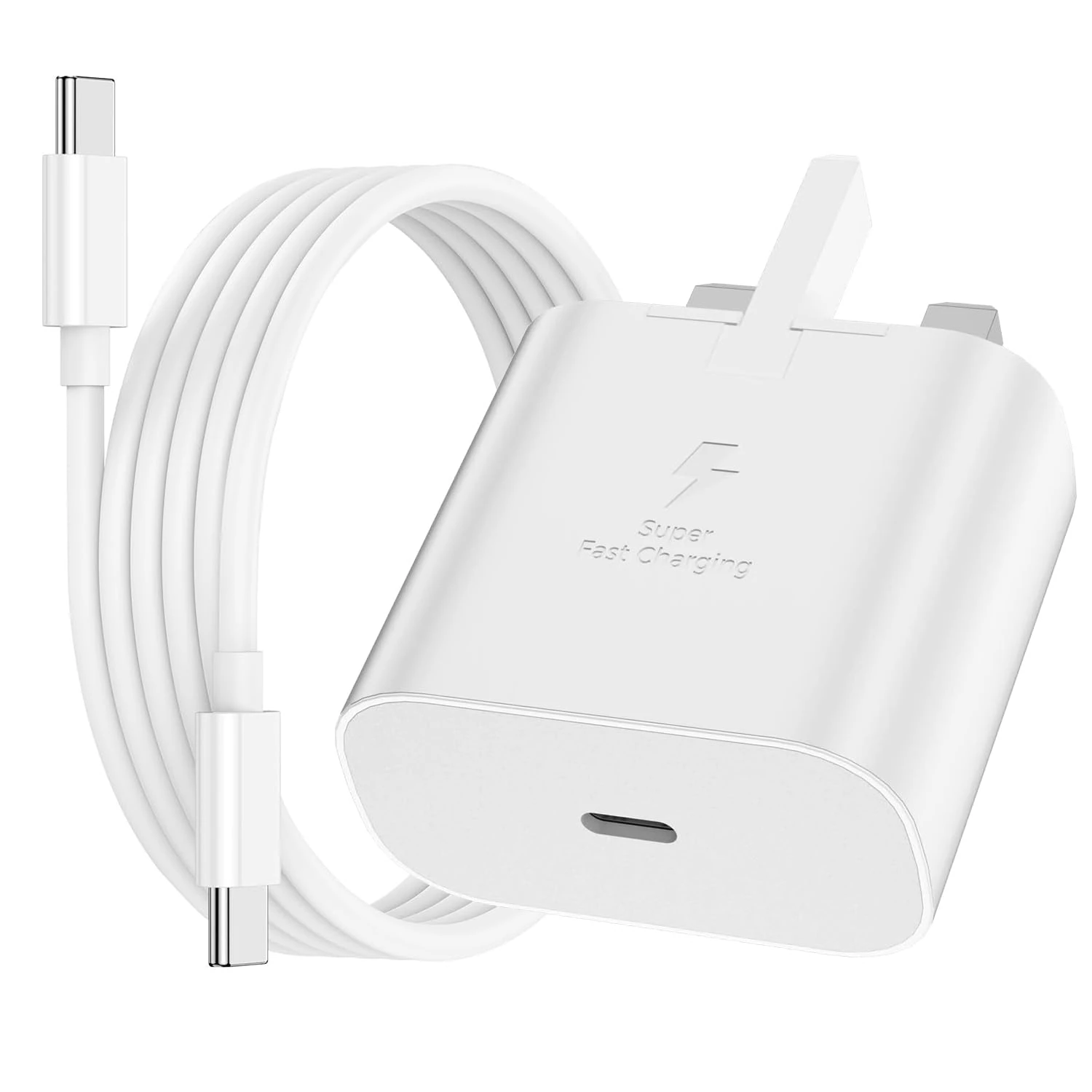 Samsung Fast Charger Plug and Cable USB C 1M, Type C PD USBC Charging for Samsung Galaxy S25 S24 S23 S22 S21 S20 A56 A55 A54 A53 A52 A32 A34 A33 A35 A36 A26 A25 A16 A16 A15 A14 A13 A12 A05S A70 A50