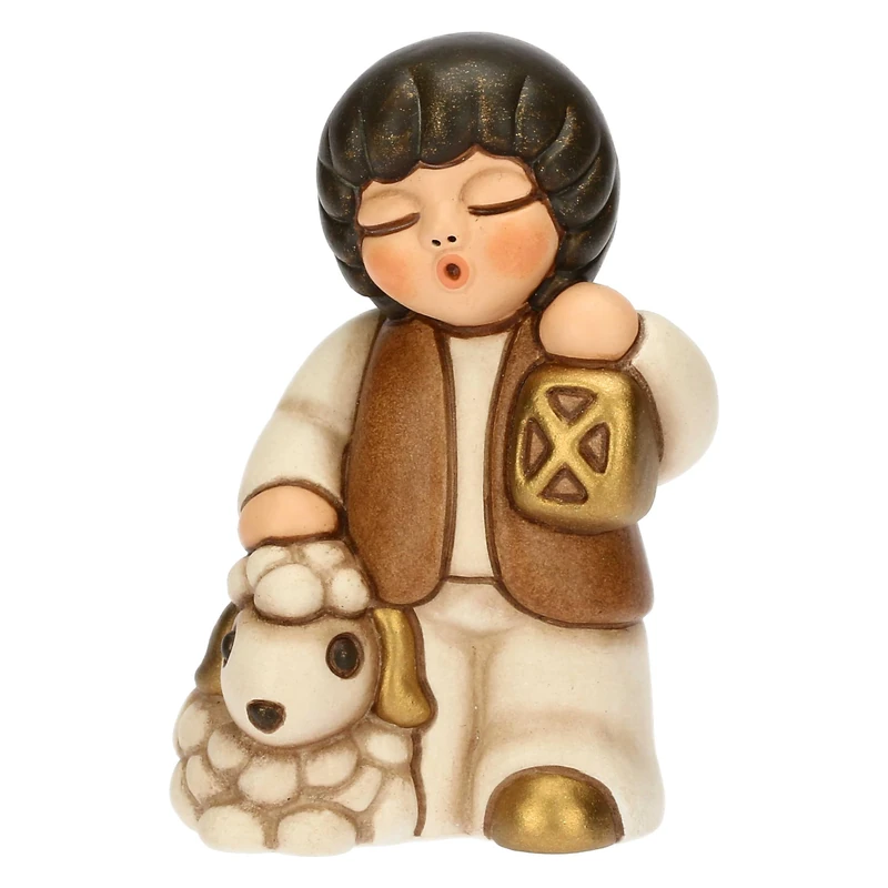 THUN - Baby with Lantern - Ceramic - Classic Nativity Collection - 4.5 x 3.2 x 6.5 cm