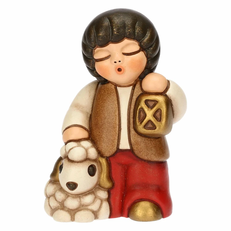 THUN - Baby with Lantern - Ceramic - Classic Nativity Collection - 4.5 x 3.2 x 6.5 cm