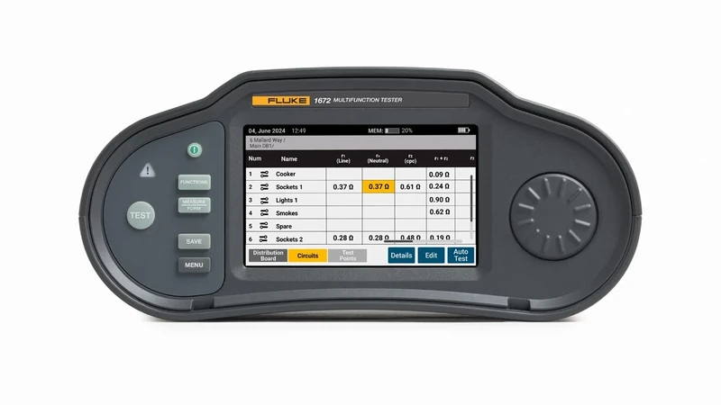 Fluke 1672 UK Multifunction Installation Tester
