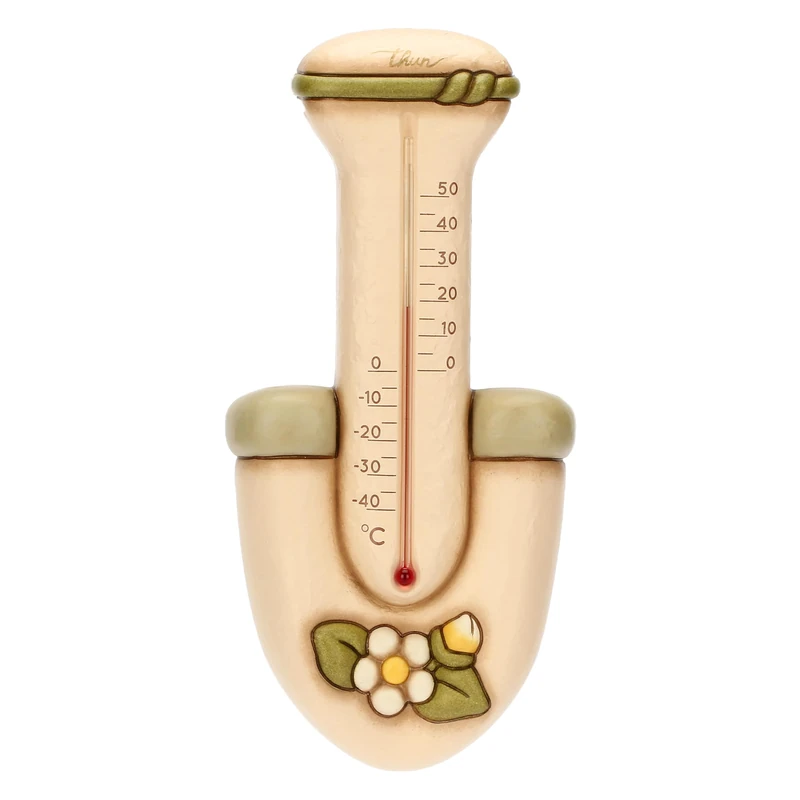 THUN - Thermometer - Ceramic - Country Bloom Collection -11 x 3.2 x 23 cm - Image 1