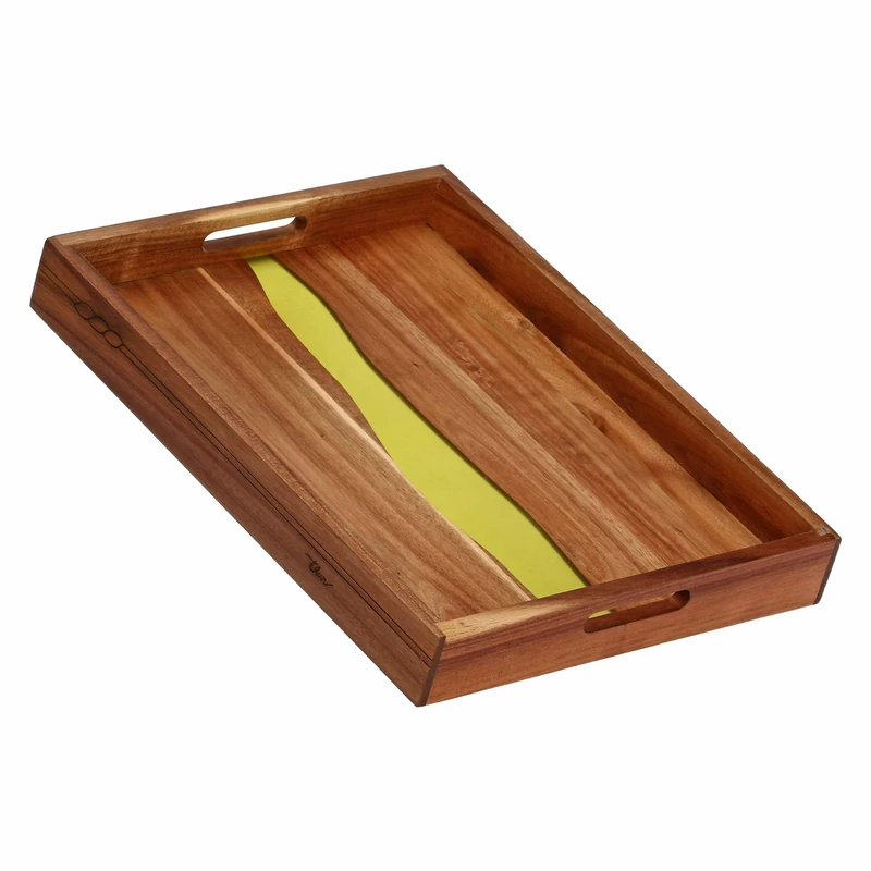 THUN - Tray - Wood - Country Bloom Collection - 40.5 x 30.5 x 5 cm