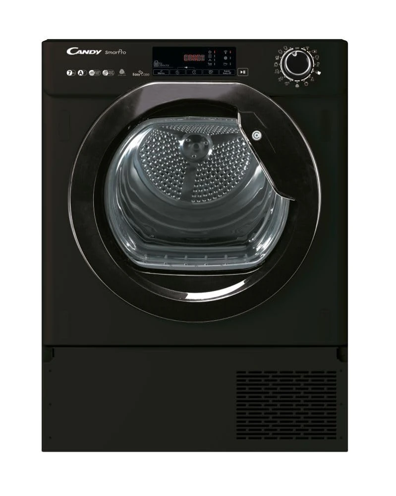 BCTDH7A1TCEB Built-In 7kg Heat Pump Tumble Dryer – Black – Integrated, Energy Efficient, Sensor Drying, WiFi Connected