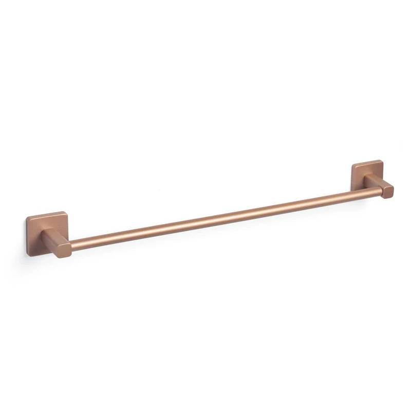 TATAY Large Bathroom Towel Rail Without Drilling | 3M Adhesive Mounting System | Matte and Elegant Finish | 100% Rustproof | 10 kg Load Capacity | 6 x 6.5 x 60 cm – Kalo Collection – Golden Rose