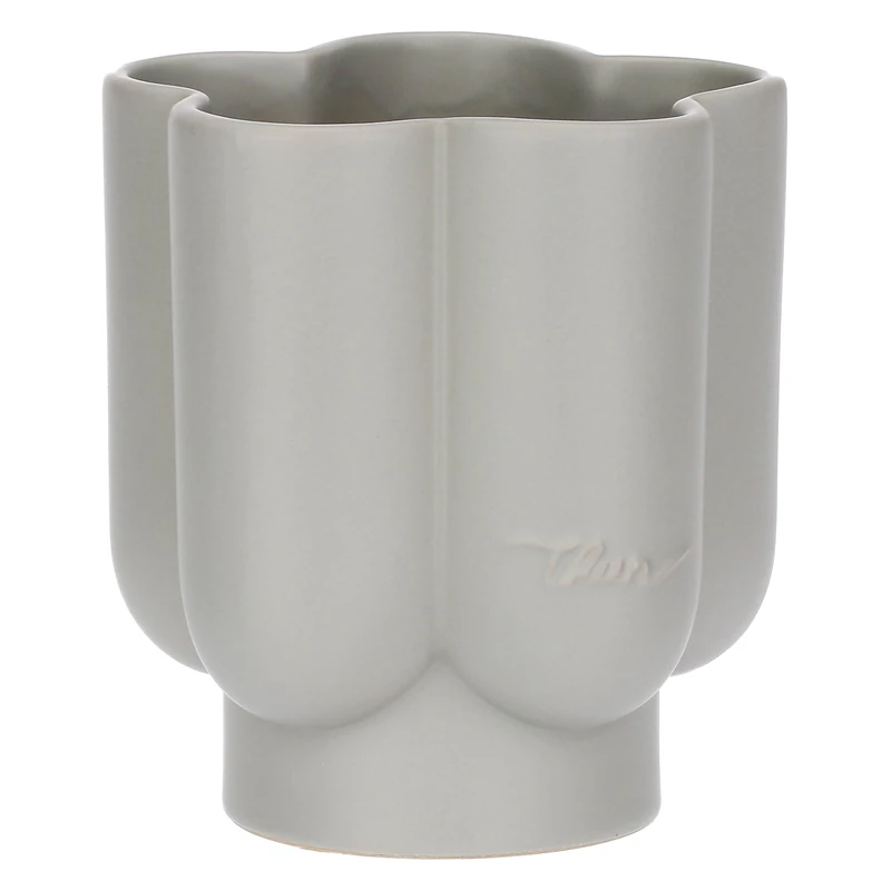 THUN - Flower Makeup Holder - Stoneware - Bathroom Accessories Collection - Ø 12 cm - 13 cm h - Image 1