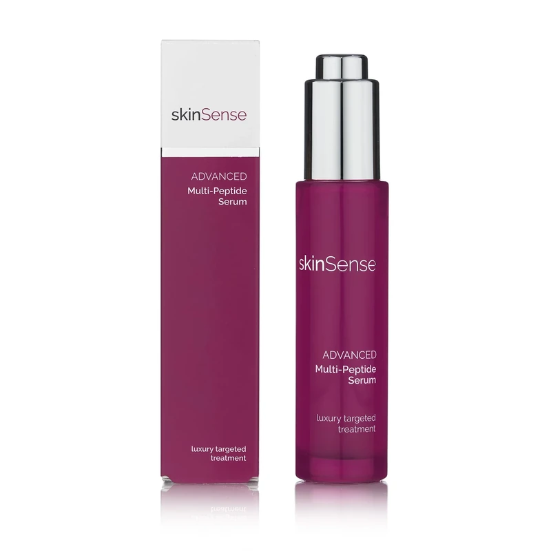 SkinSense Advanced Multi-Peptide Serum 30ml, 8 Peptide Luxury Treatment, Firming Concentrate, Hydrating Essence, Anti-Ageing Elixir for Fine Lines and Wrinkles
