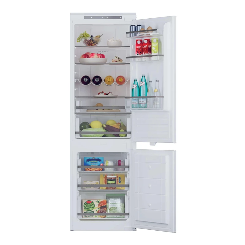 Hoover H-Fridge 300 Integrated Fridge Freezer, E Rated, Total No Frost, hOn App Connectivity, 244L Total Capacity, White, 54x54.5x177 cm - HOBBMT18EK