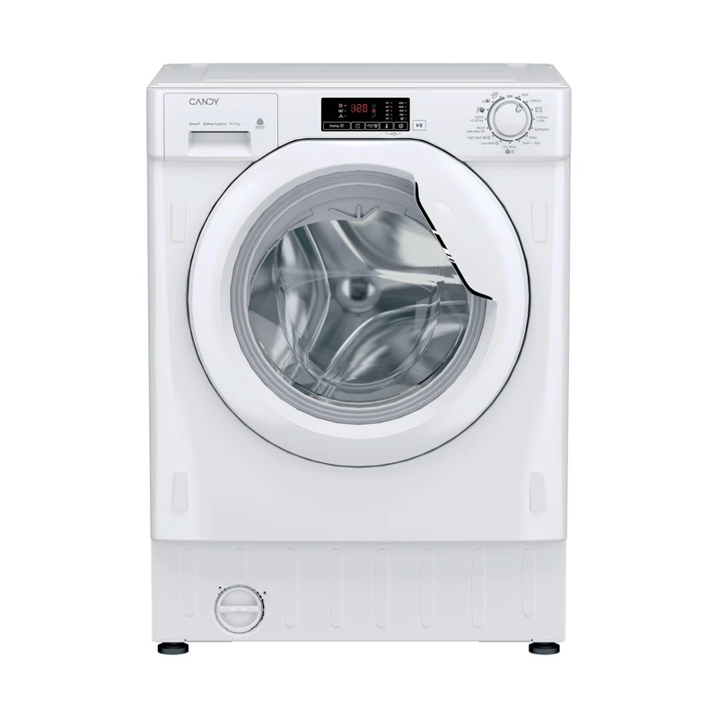 Candy Smart Integrated Washer Dryer, 9 Kg Wash plus 5 Kg Dry, Combined Cycle Class E, 1400 RPM, 3 Rapid Cycles, White, 60x53x82 cm - CBD 495D14-80