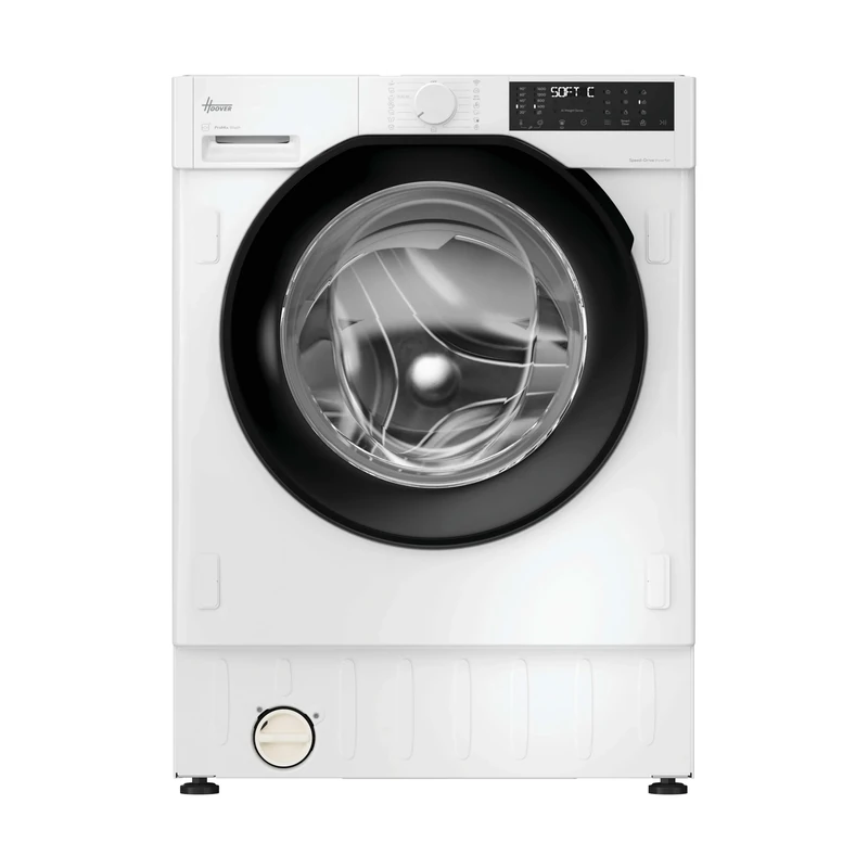 Hoover, H-Wash 400 Integrated Washing Machine With Autodose, 9 Kg Wash Capacity, 1600 RPM, A-30 percent Rated, hOn App Connectivity, Steam Care Pro Cycle, White and Black, 60x53x82 cm -BH4SD69M6DB9-80