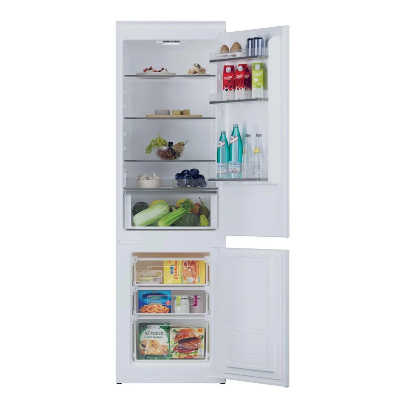 Hoover H-Fridge 300 Integrated Fridge Freezer, E Rated, Static Cooling, 250L Total Capacity, White, 54x54.5x177 cm - HOBBML18EK