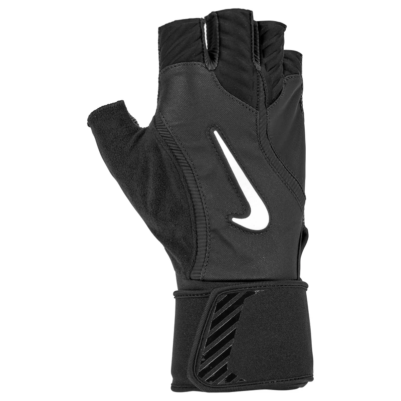 Nike Alpha Elite Training Gloves Fitness Gym Grip Gloves Strength Training Workout Unisex, Black/Black/White, XL