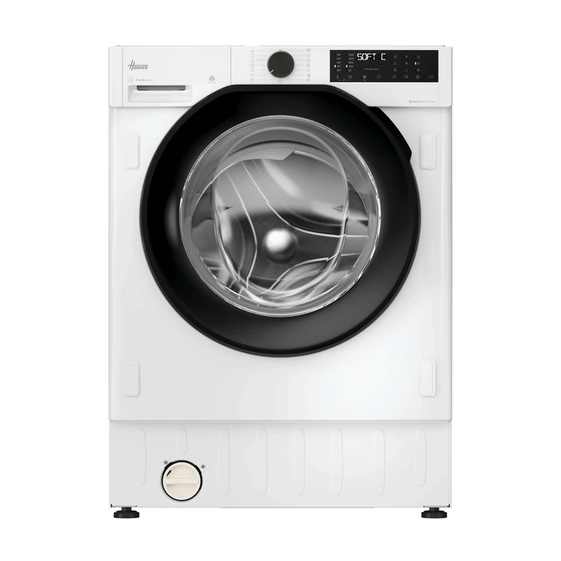 Hoover H-Wash and Dry 400 Integrated Washer Dryer With Autodose, 9 Kg Wash plus 6 Kg Dry, Combined Cycle Class D, 1600 RPM, hOn App Connectivity, White and Black, 60x53x82 cm - BH4SD696M6DB9-80