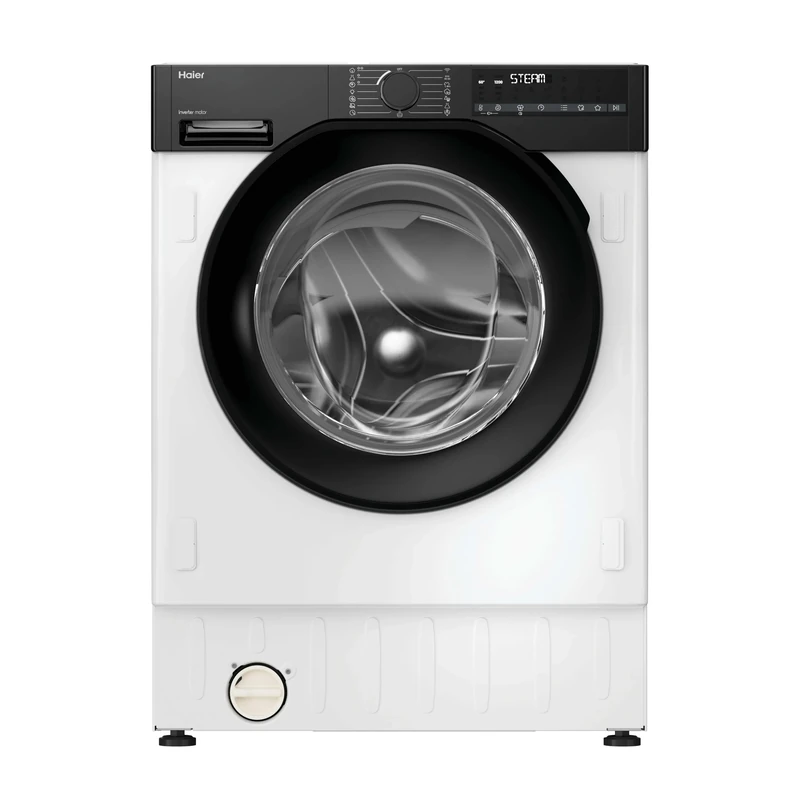 Haier Series 6 Integrated Washer Dryer With Autodose, 9 Kg Wash, 6 Kg Dry, Combined Cycle Class D,1600 RPM, hOn App Connectivity, Anti-Bacterial Treatment, White and Black,60x53x82 cm-BHA6SD696M6DB980