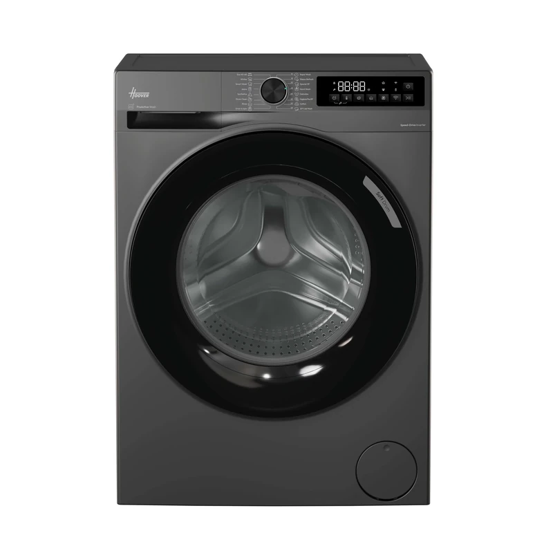 HOOVER Pro Wash Series 3 Washing Machine, 11kg, 1400 rpm, A-20 percent Energy Class, 16 Programmes, XL Soft Drum, WIFI Connected, Graphite-Black Door, 62x60x85 cm -HBR 411BL9G-80