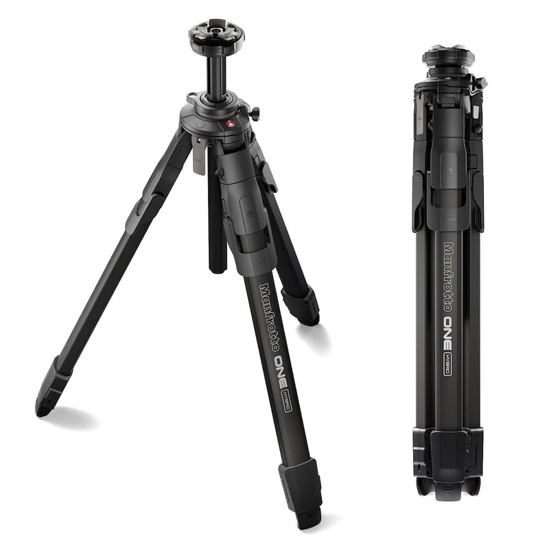 Manfrotto ONE Hybrid Aluminium Tripod – Photo & Video Tripod System, 15kg Load, Levelling Column, 90° Horizontal Column, Quick Release, Lightweight Shooting Support for DSLR & Mirrorless Cameras
