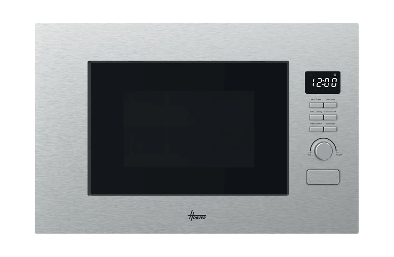 Hoover 38cm, 20 litre Built-in Microwave, 700w Grill, 800w Microwave, 5 power levels, 8 functions, defrost programs, rotary control- Stainless Steel 31 x 60 x 39cm- HO38FL7NWBXUK - Image 1